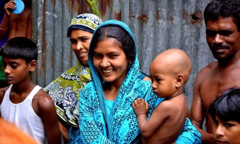 A local family in rural Bangladesh