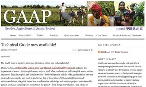 Gender, Agriculture, and Assets project website