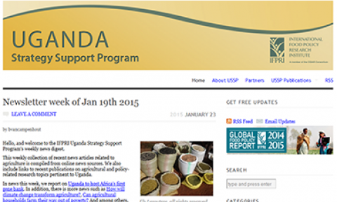Uganda Strategy Support Program Website