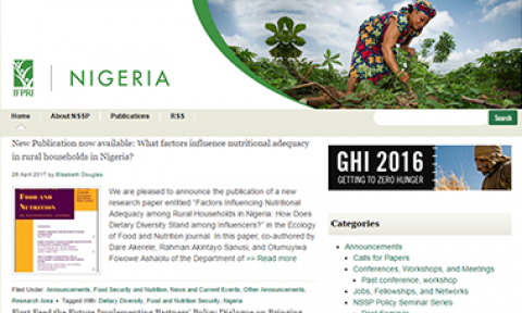 Nigeria Strategy Support Program Website