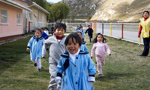 school children wearing blue 