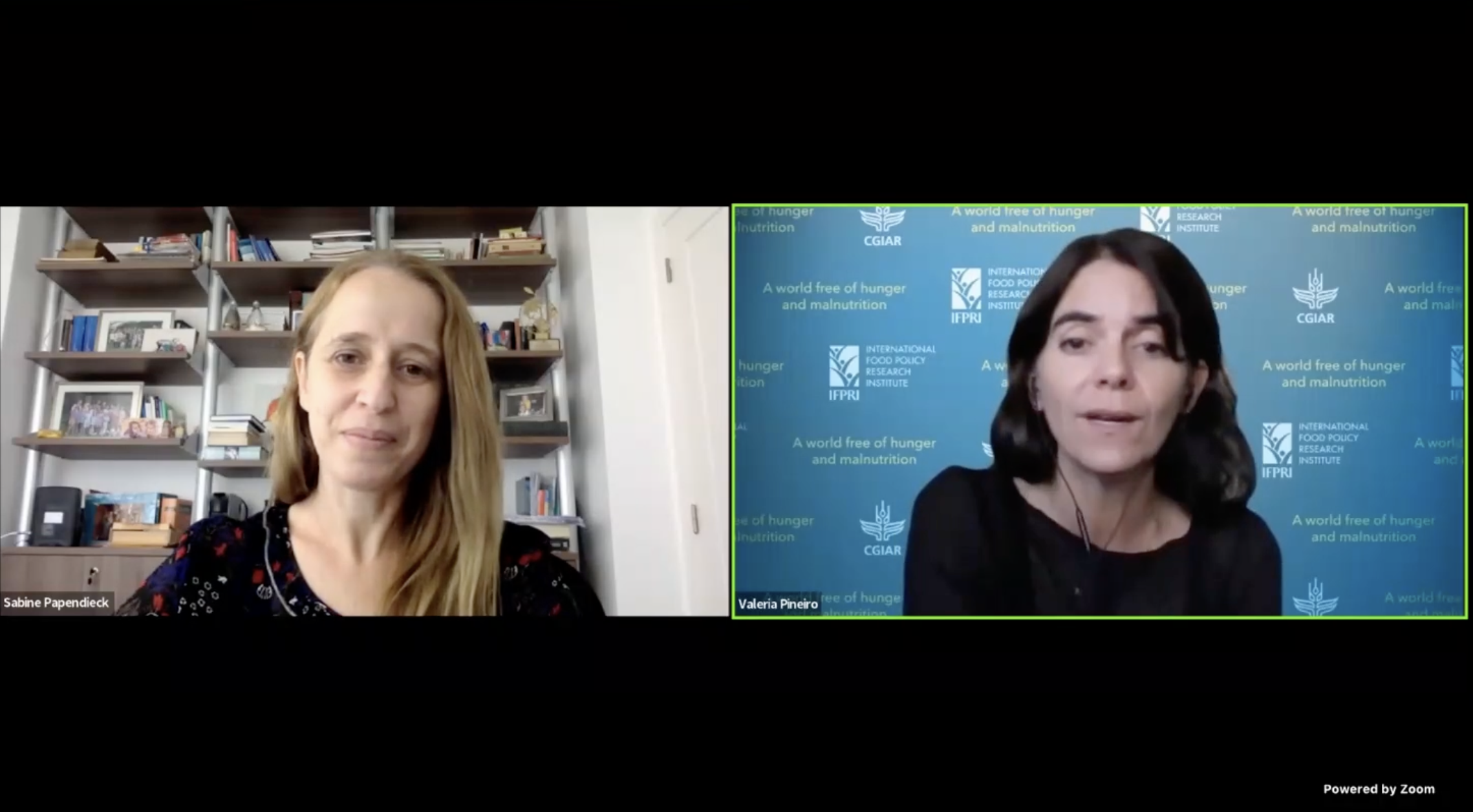 Two women on Zoom call
