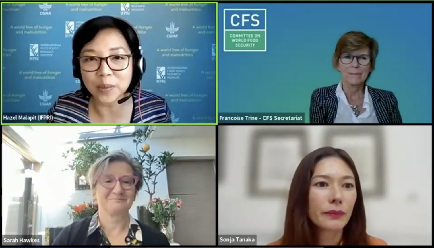 Four participants on Zoom