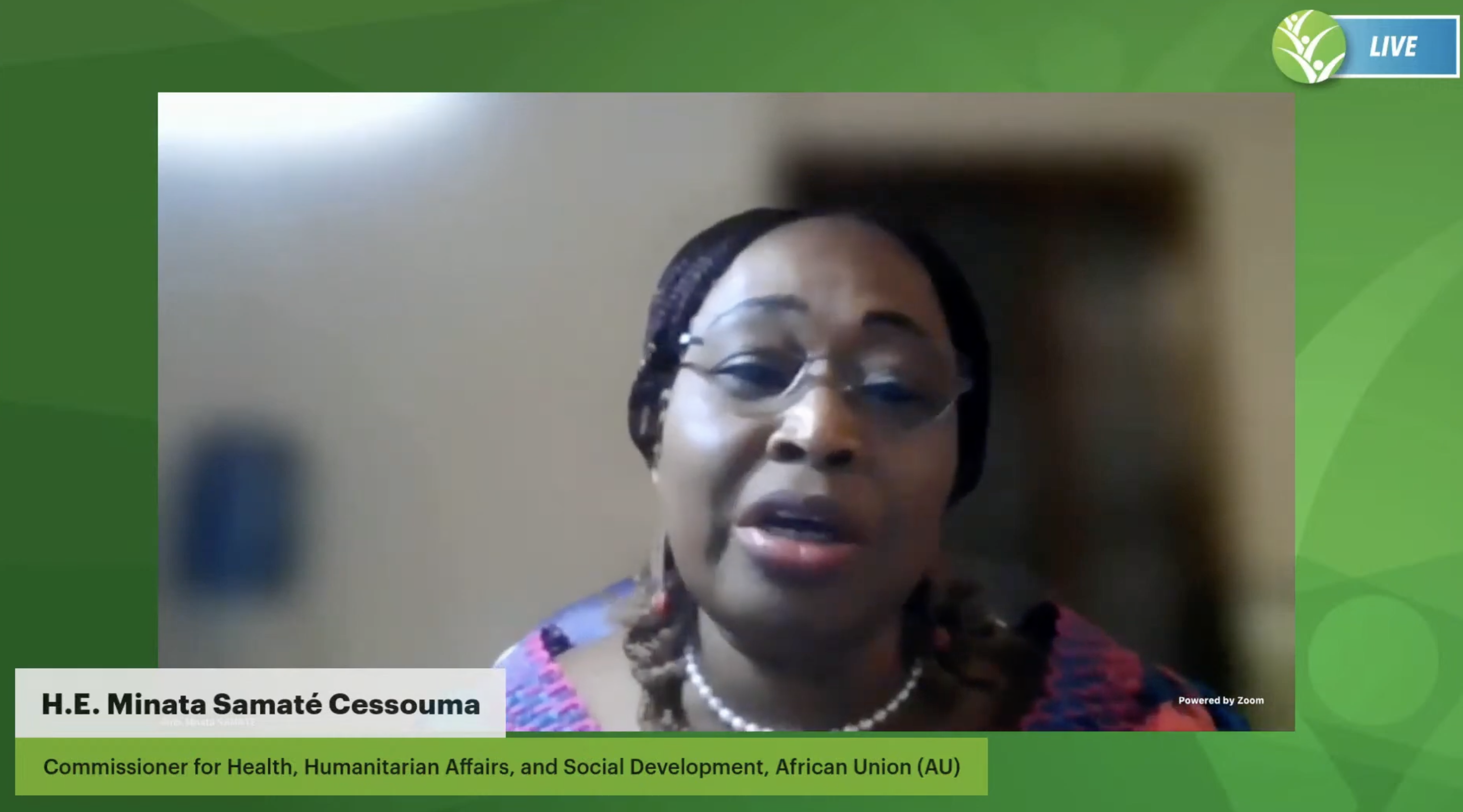 Woman speaking on Zoom