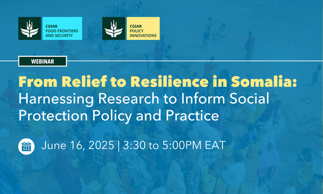 From Relief to Resilience in Somalia: Harnessing Research to Inform Social Protection Policy and Practice