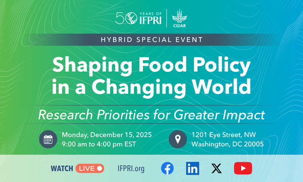 Shaping Food Policy in a Changing World: Research Priorities for Greater Impact
