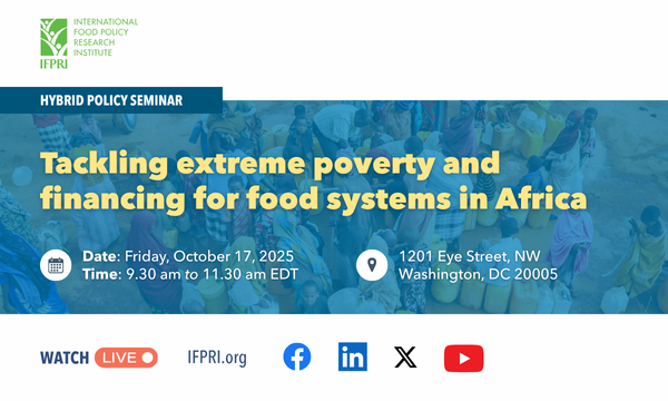 Tackling extreme poverty and financing for food systems in Africa