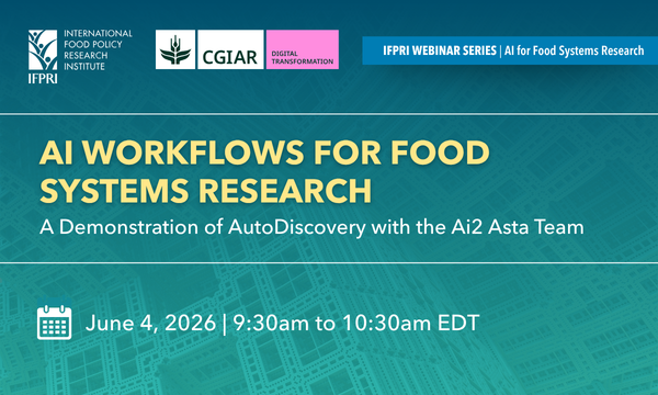 AI Workflows for Food Systems Research: A Demonstration of AutoDiscovery with the Ai2 Asta Team