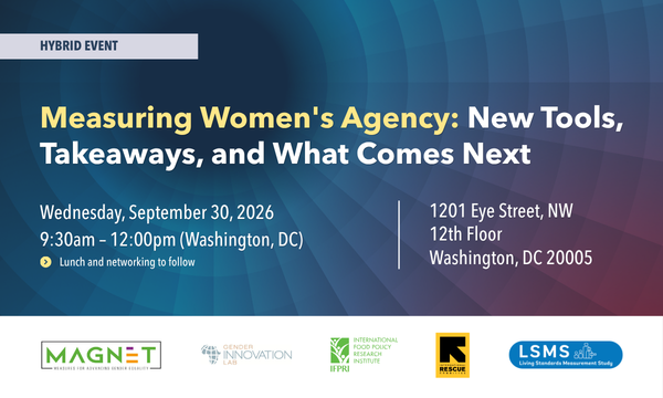 Measuring Women’s Agency: New Tools, Takeaways, and What Comes Next