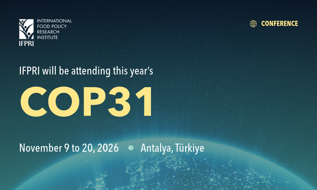 IFPRI @ 31st UN Climate Change Conference of the Parties (COP31)