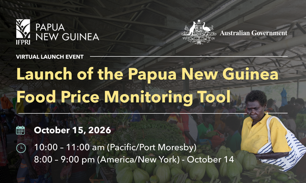 Launch of the Papua New Guinea Food Price Monitoring Tool